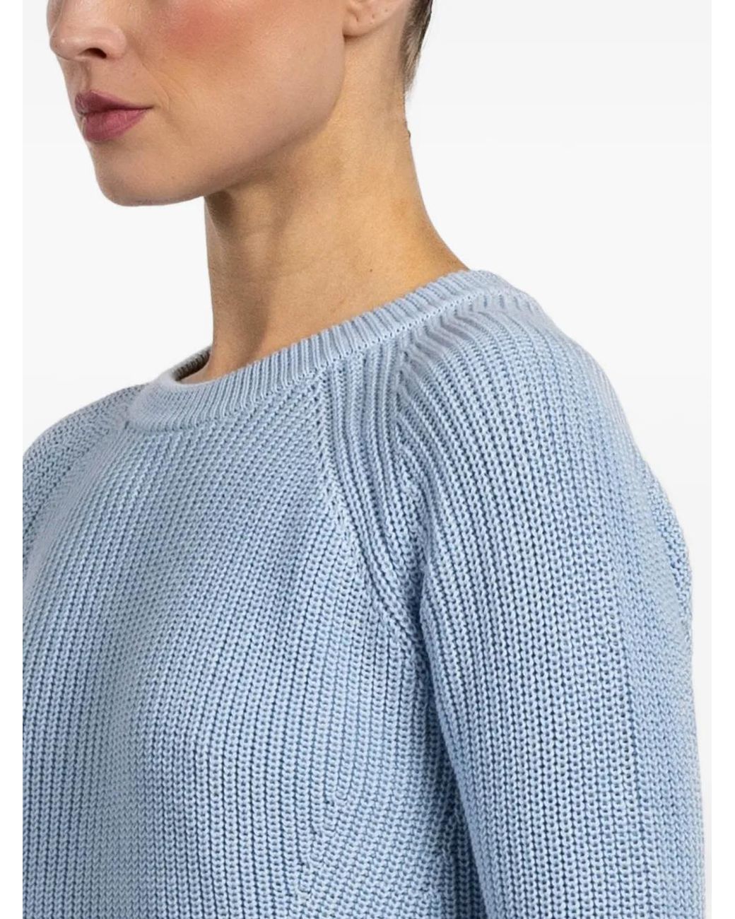 Autumn Cashmere Blue Gerippter Pullover