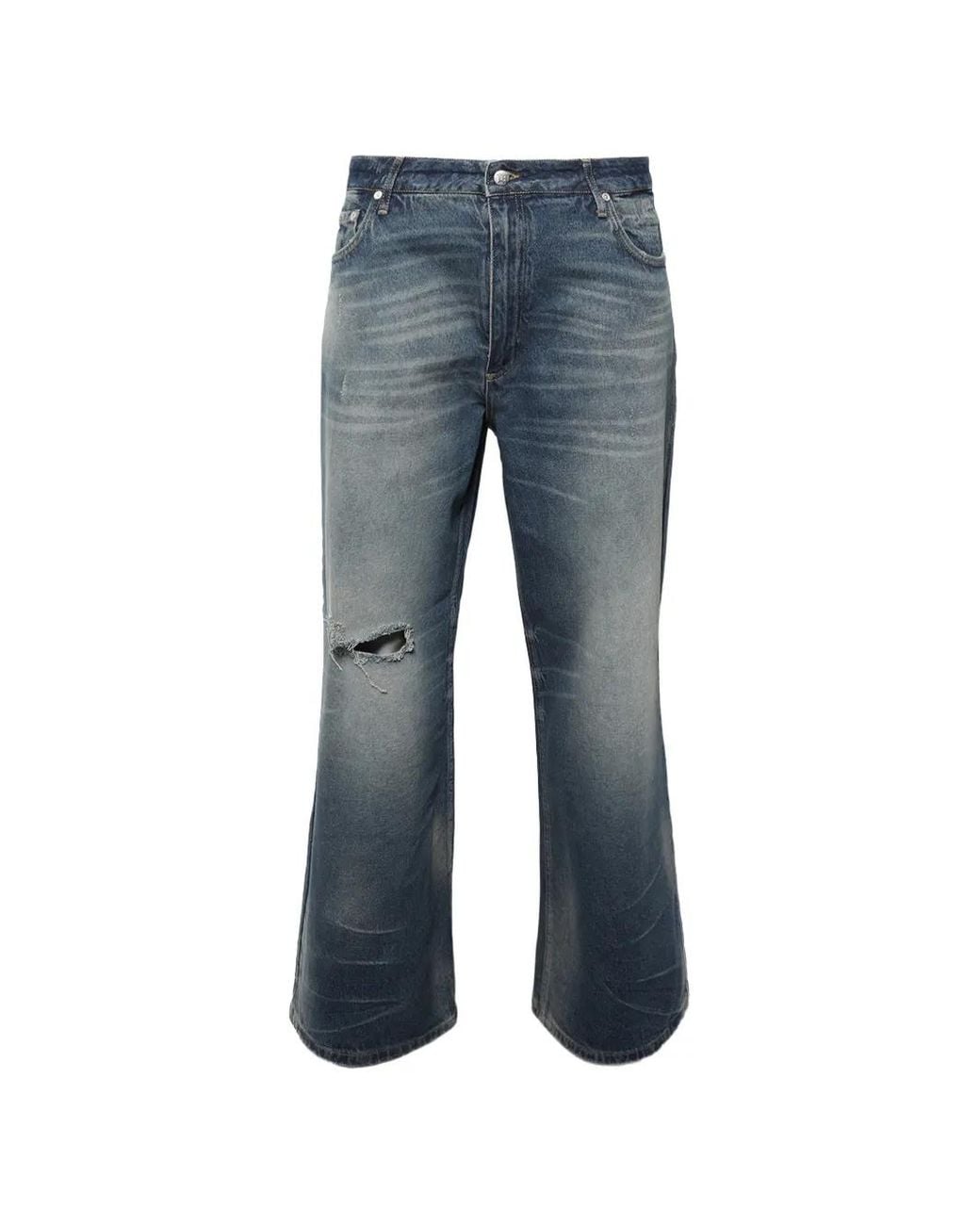 M I S B H V Blue Austin Distressed Jeans for men