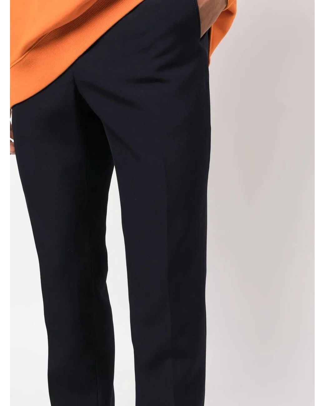 Givenchy Blue Slim-cut Wool Trousers for men