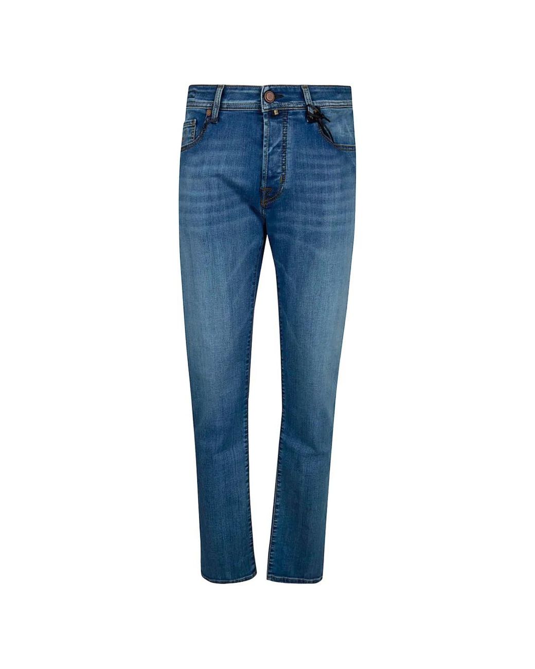Jacob Cohen Blue Back-Patch Jeans for men