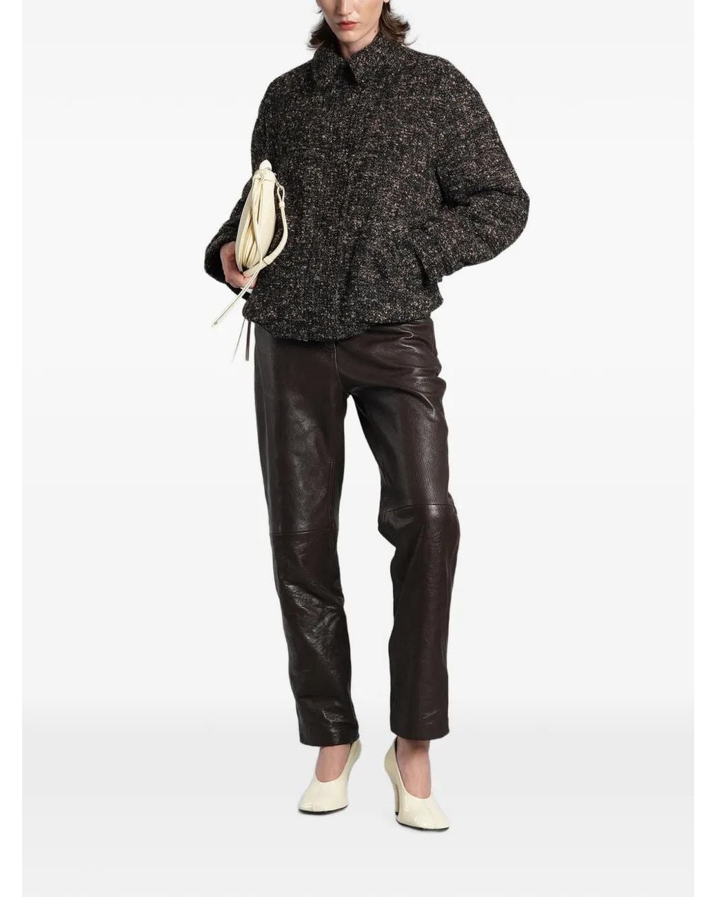Magda Butrym Black Bouclé Button-Up Jacket