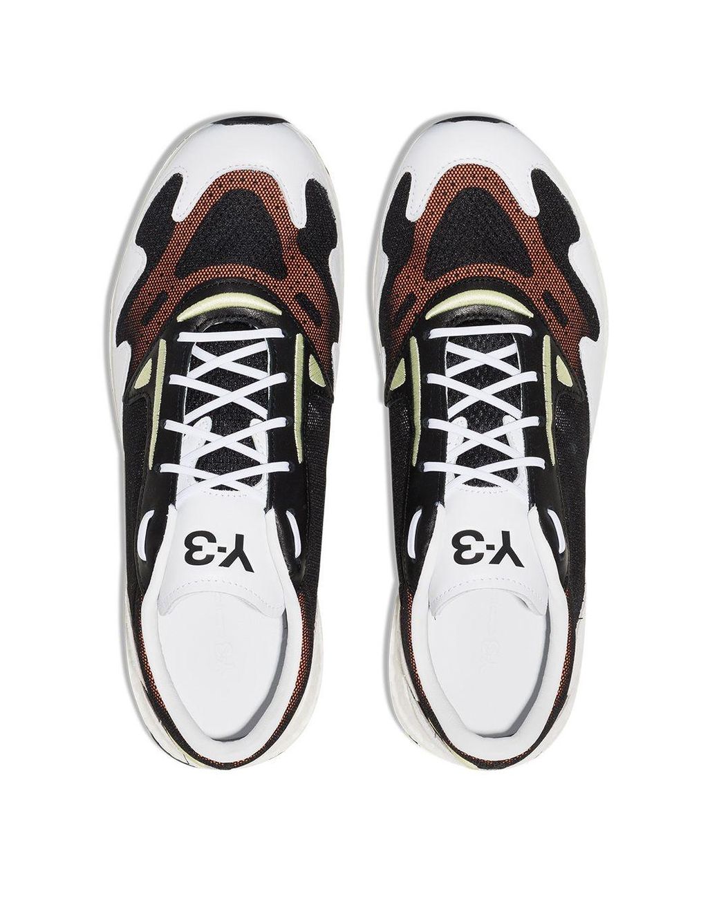 Y-3 Leather Rhisu Run Trainers in White,Black,Red (Black) for Men - Save  72% - Lyst