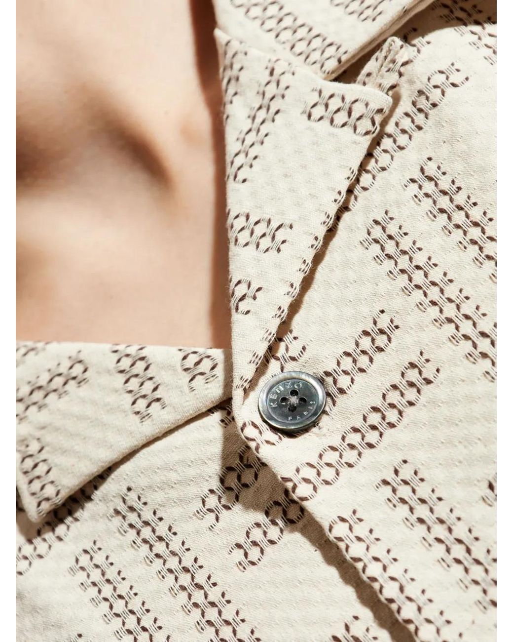 KENZO White Weave' Hawaiian Shirt for men