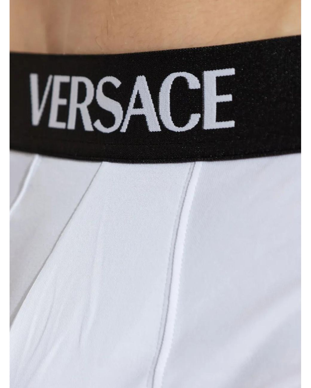 Versace Ondergoed ,Wit ,Katoen Driepak Logo Boxers in het White voor heren