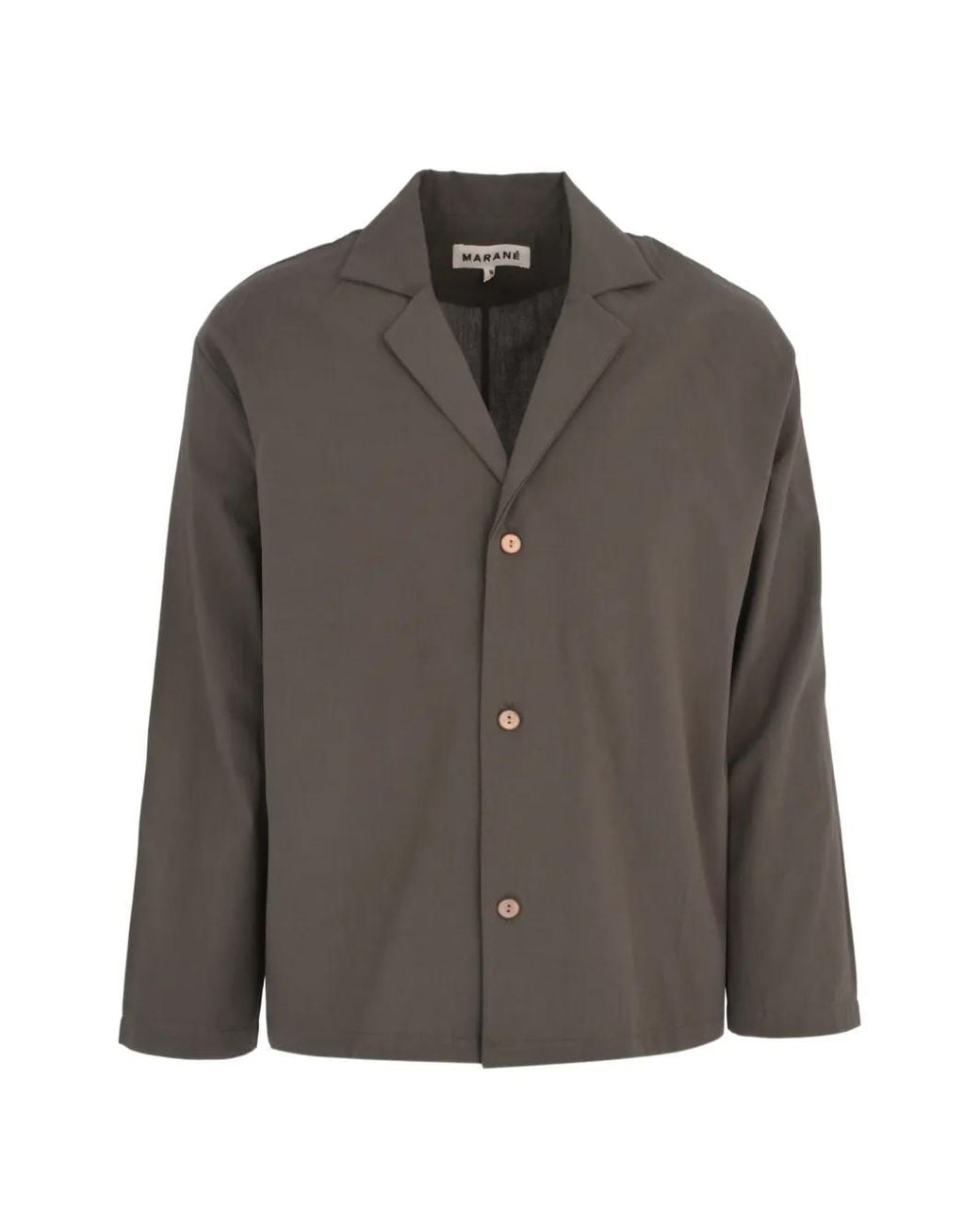 Marane Brown Button Long-Sleeve Shirt for men