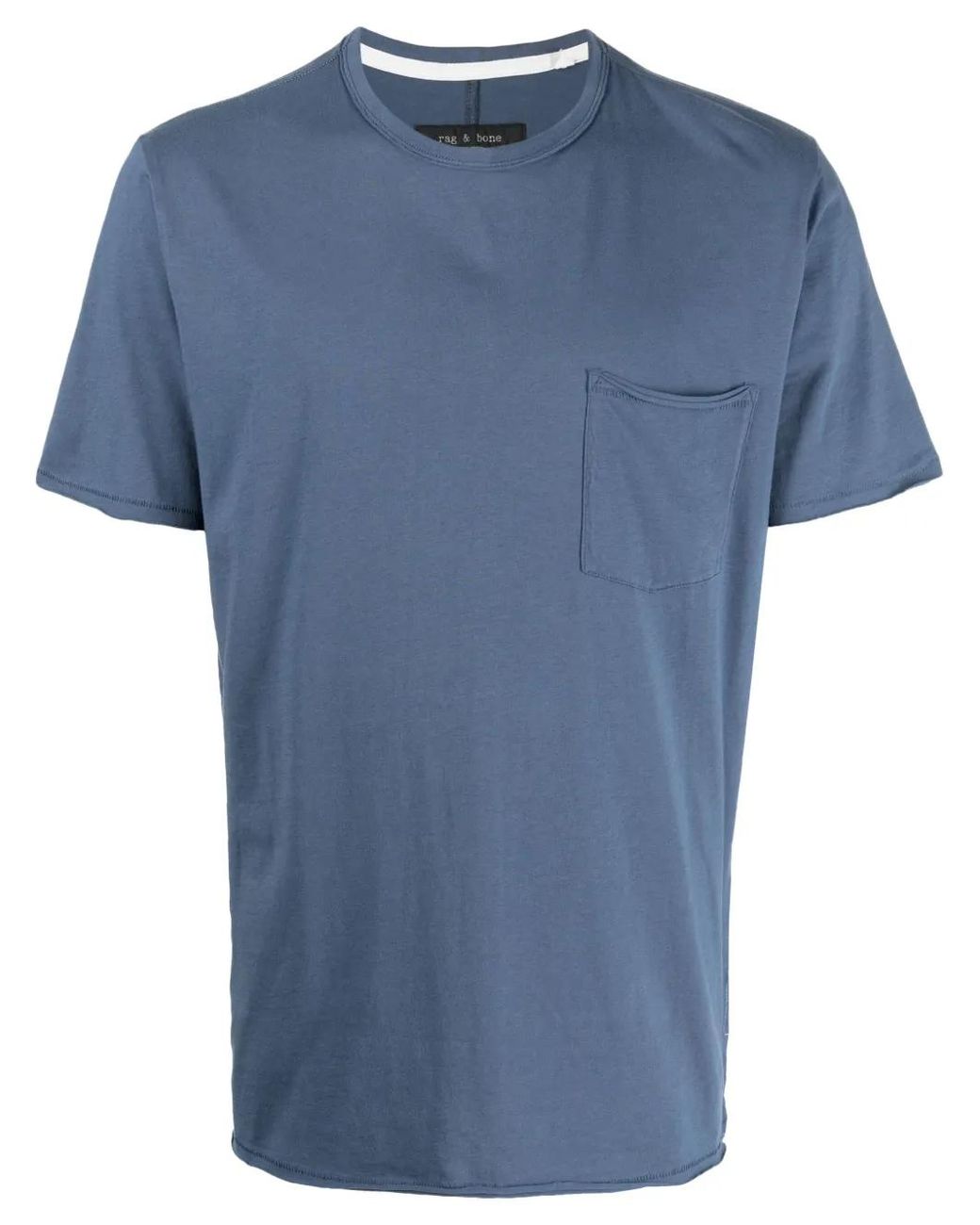 Rag & Bone Blue Miles Cotton T-Shirt for men