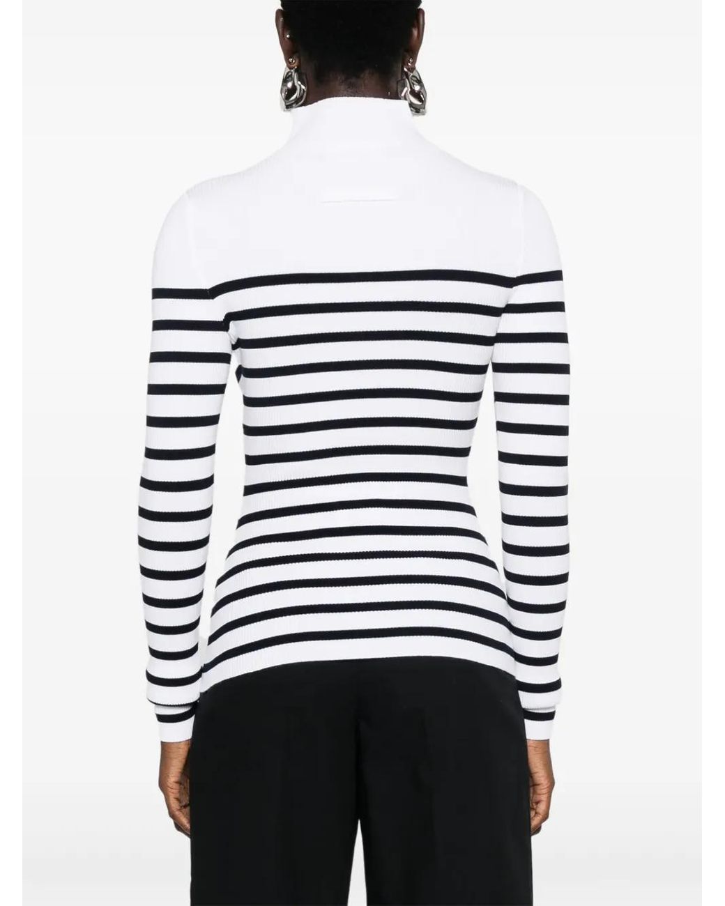 Jean Paul Gaultier White Marinière Striped Jumper