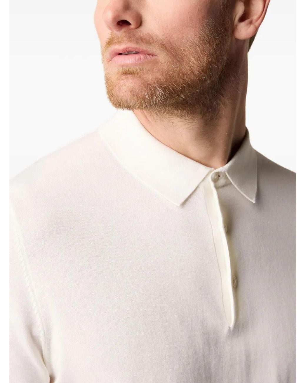 Brooks Brothers White Half-Button Polo Shirt for men