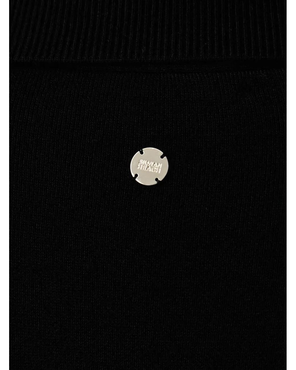 Silvian Heach Black V-Neck Polo Sweater