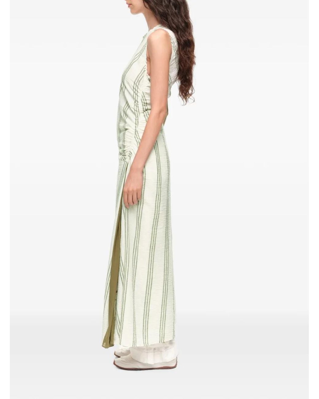 Bimba Y Lola White Sleeveless Midi Dress