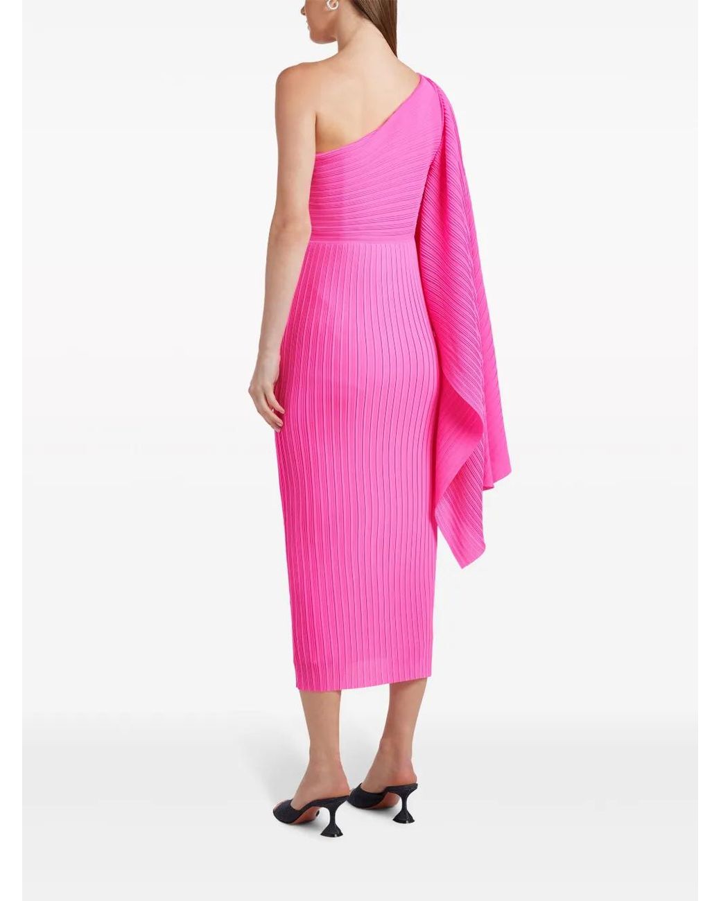 Solace London Geribbelde Jurk in het Pink