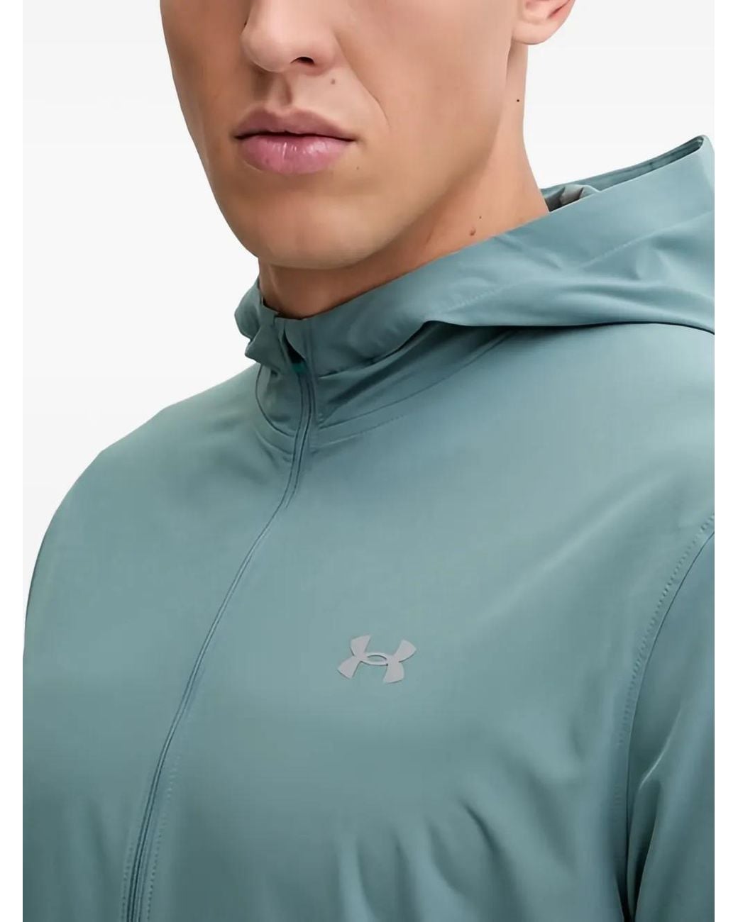 Under Armour Blue Graphic Hooded Jacket for men