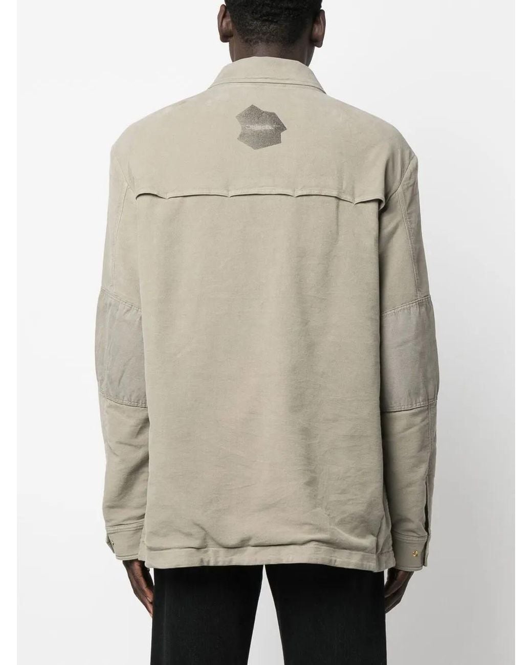 Objects IV Life Shirtjack Met Logoprint in het Natural voor heren