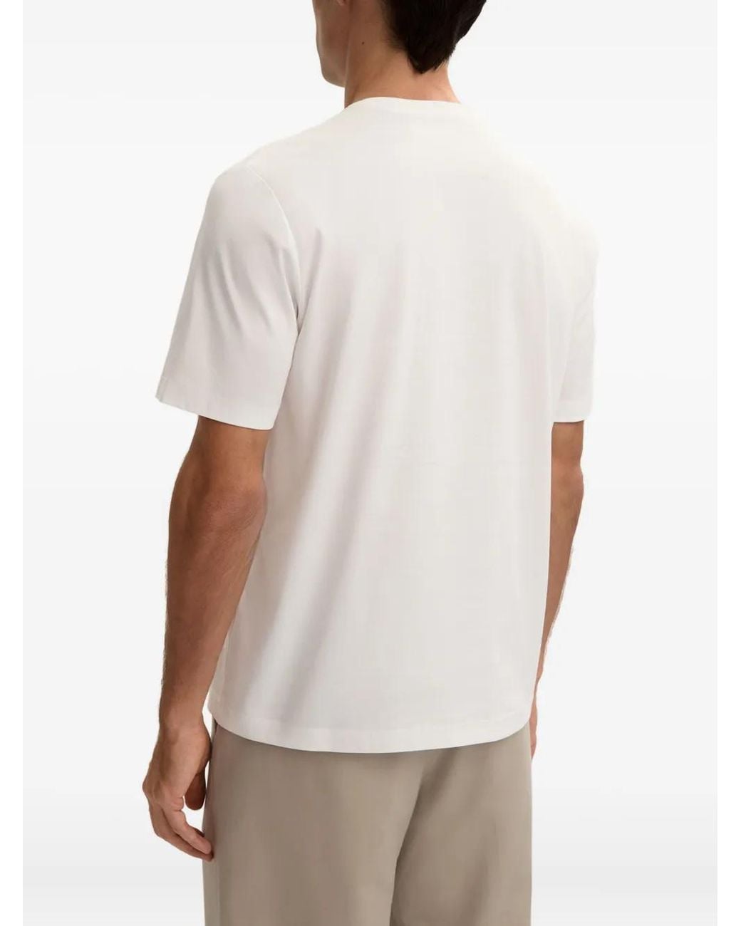 12 STOREEZ White Crew-Neck T-Shirt for men