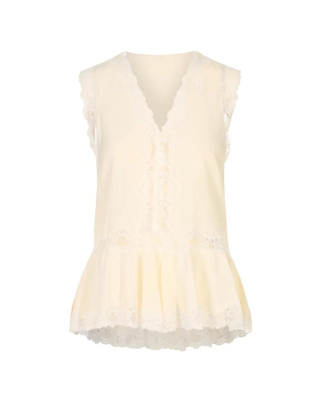 Top A V di Chloé in White