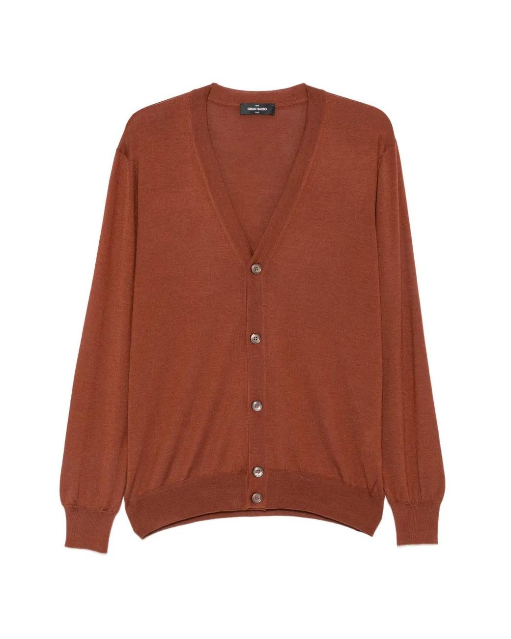 Gran Sasso Brown Cardigan À Col V for men