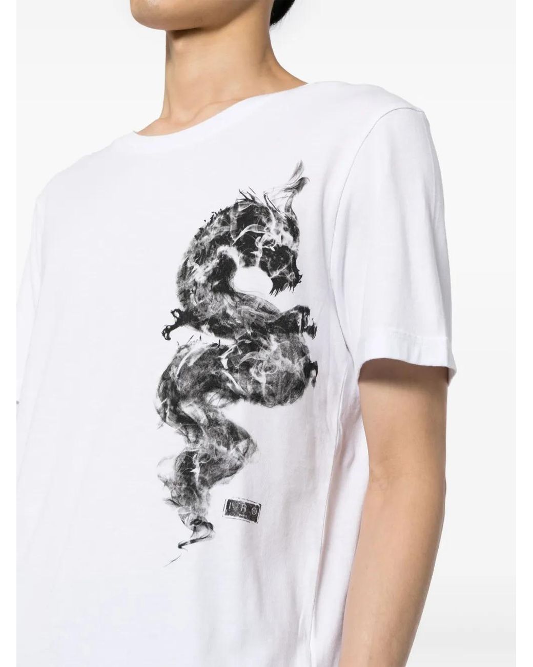 IRO White Graphic-Print Cotton T-Shirt for men