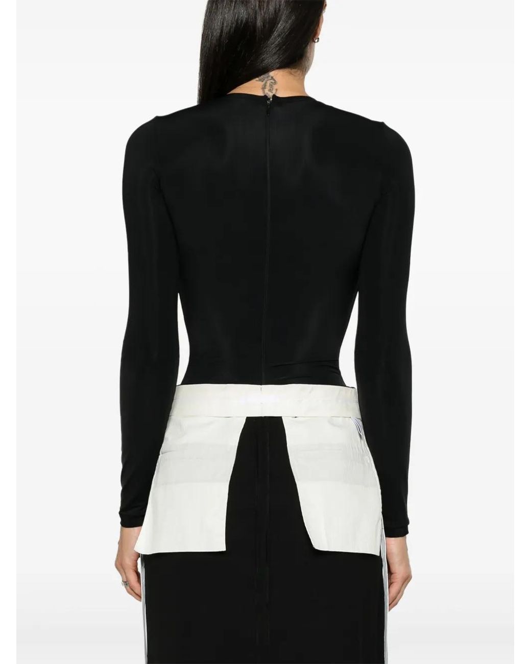 MITILIANE COUTURE Black Piercing-Detail Bodysuit