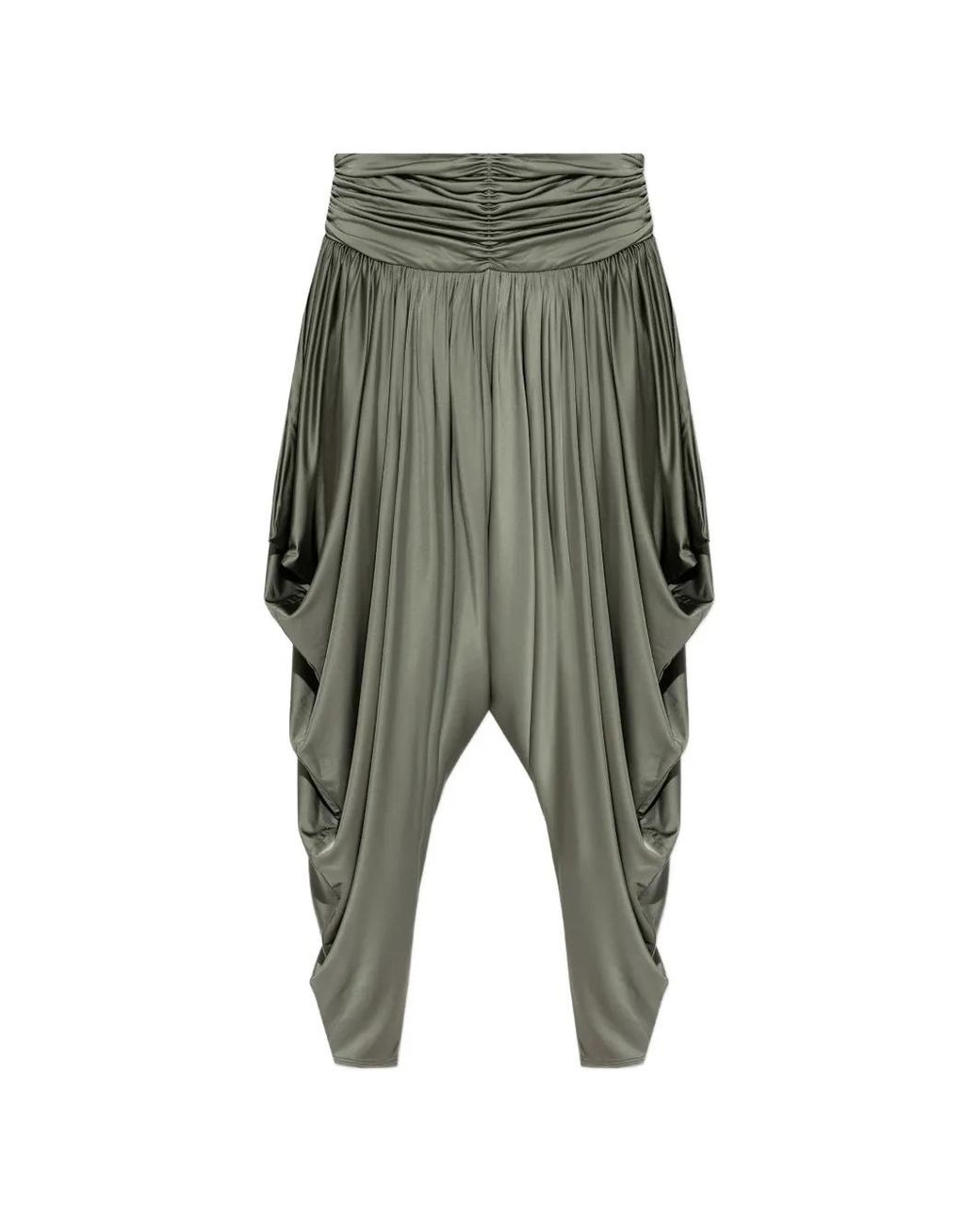 Balmain Green Loose-Fit Trousers