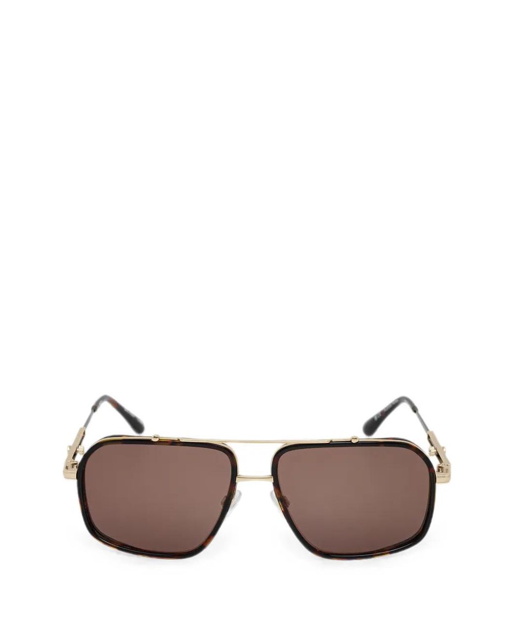 Barbour Brown Pilot-Frame Sunglasses