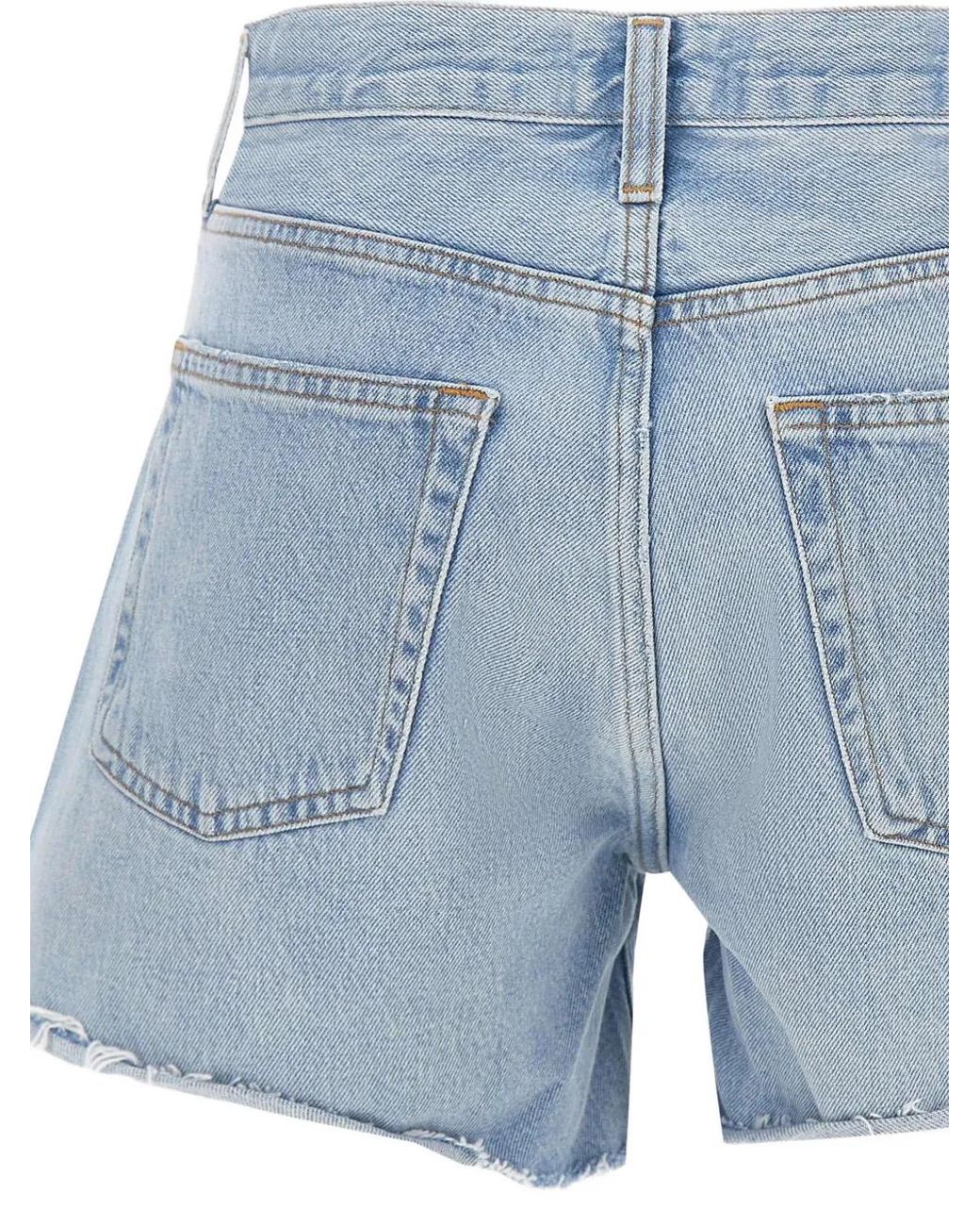 Agolde Blue Parker Long Denim Shorts