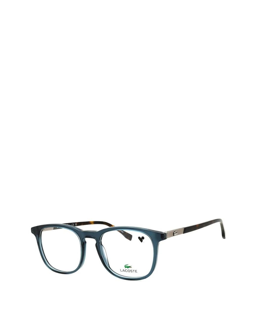 Lacoste Black Square-Frame Glasses for men