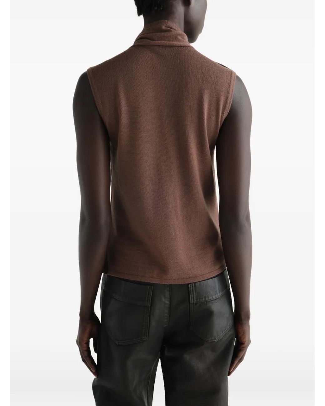 Lemaire Brown Sleeveless Top