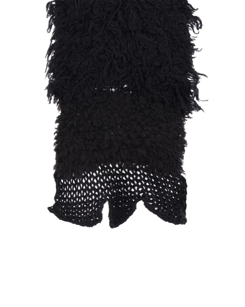 Ann Demeulemeester Fringed Scarf in Black | Lyst