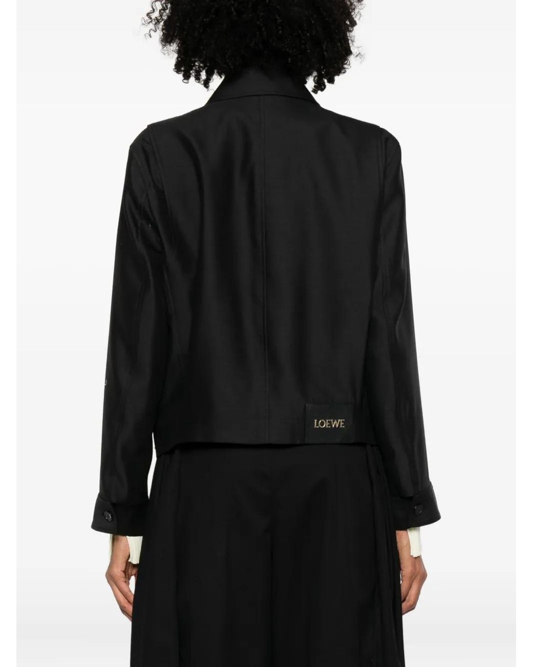 Loewe Black Wool And Silk Belted Jacket