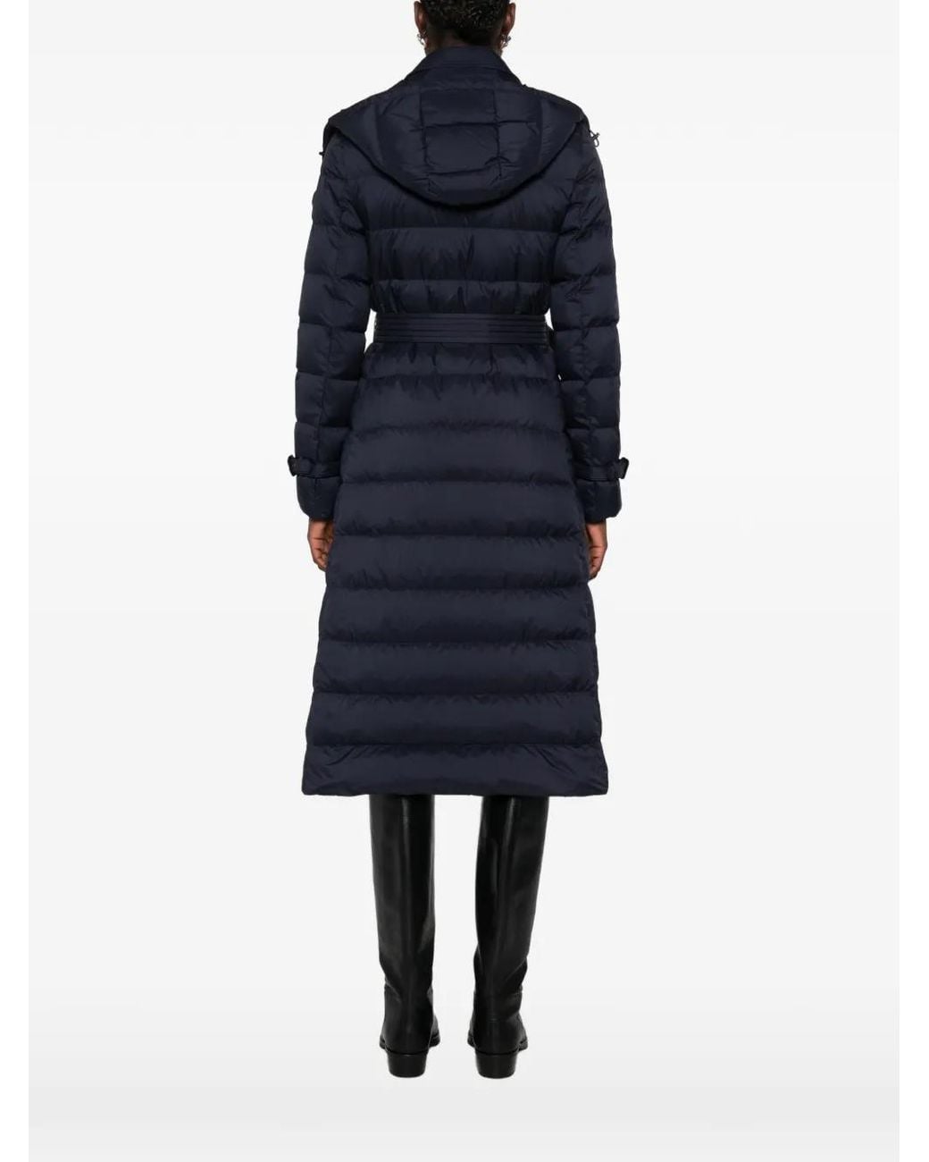 Burberry Blue Audley Quilted Trench Coat