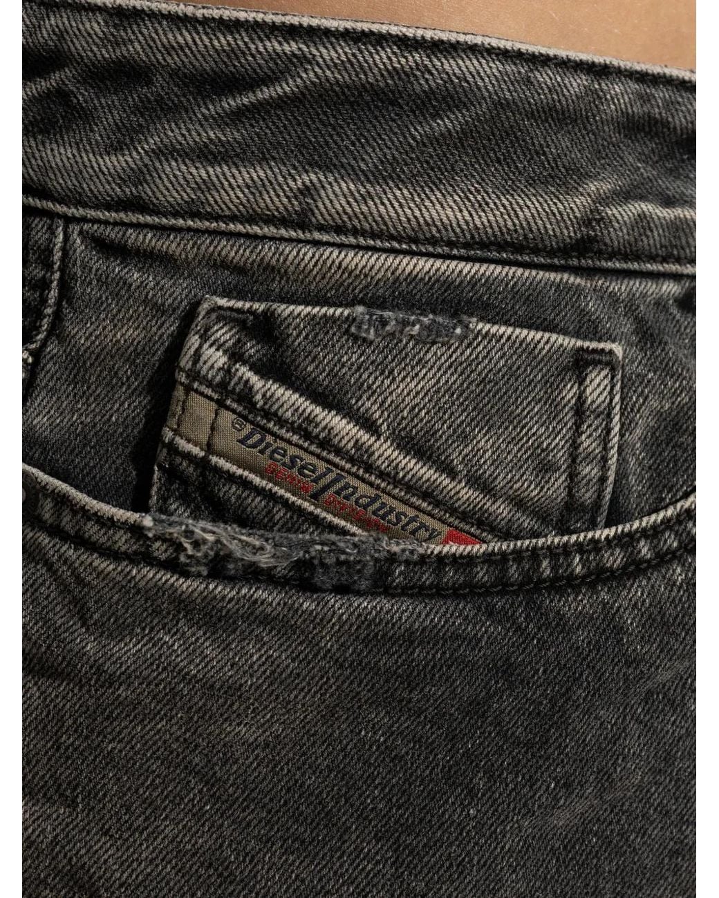 DIESEL Black 1980 D-Eeper-Ra Ripped Jeans for men