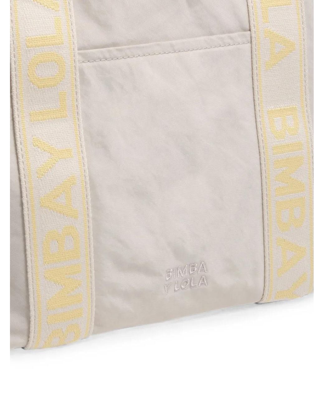 Bimba Y Lola White Logo-Tape Shoulder Bag