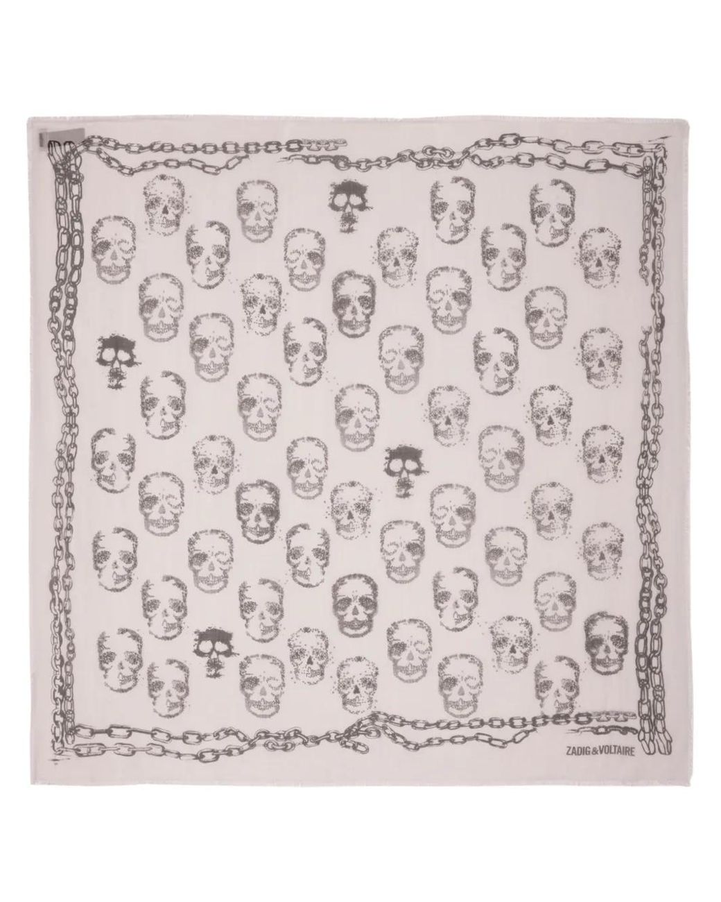Zadig & Voltaire Natural Kerry Scarf Skull 35