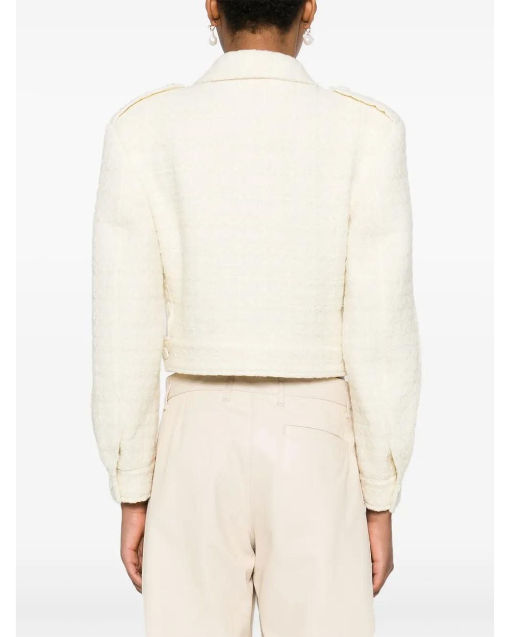 Chaqueta Cropped 4G Liquid De Tweed Givenchy de color Natural