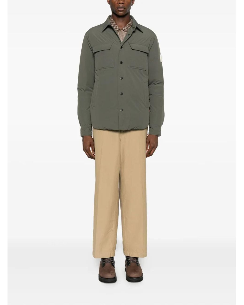 AFTER LABEL Green Flap-Pocket Shirt Jacket for men