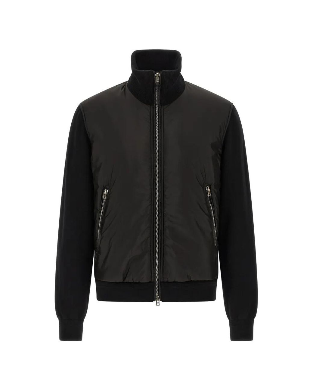 Tom Ford Black Merino Wool Bomber Jacket for men