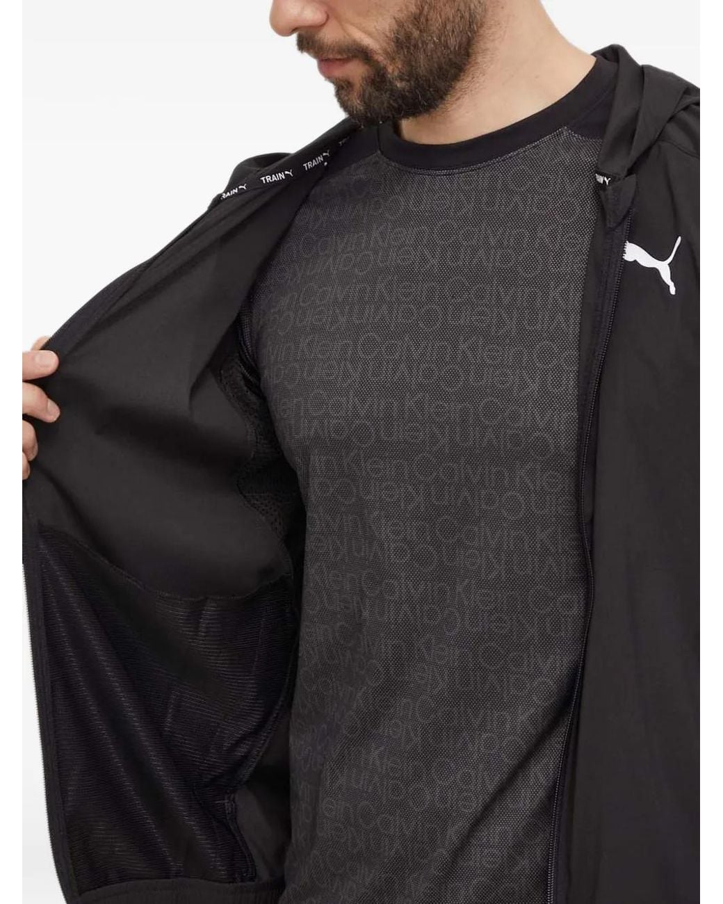 PUMA Black Fit Zip-Up Training Jacket for men