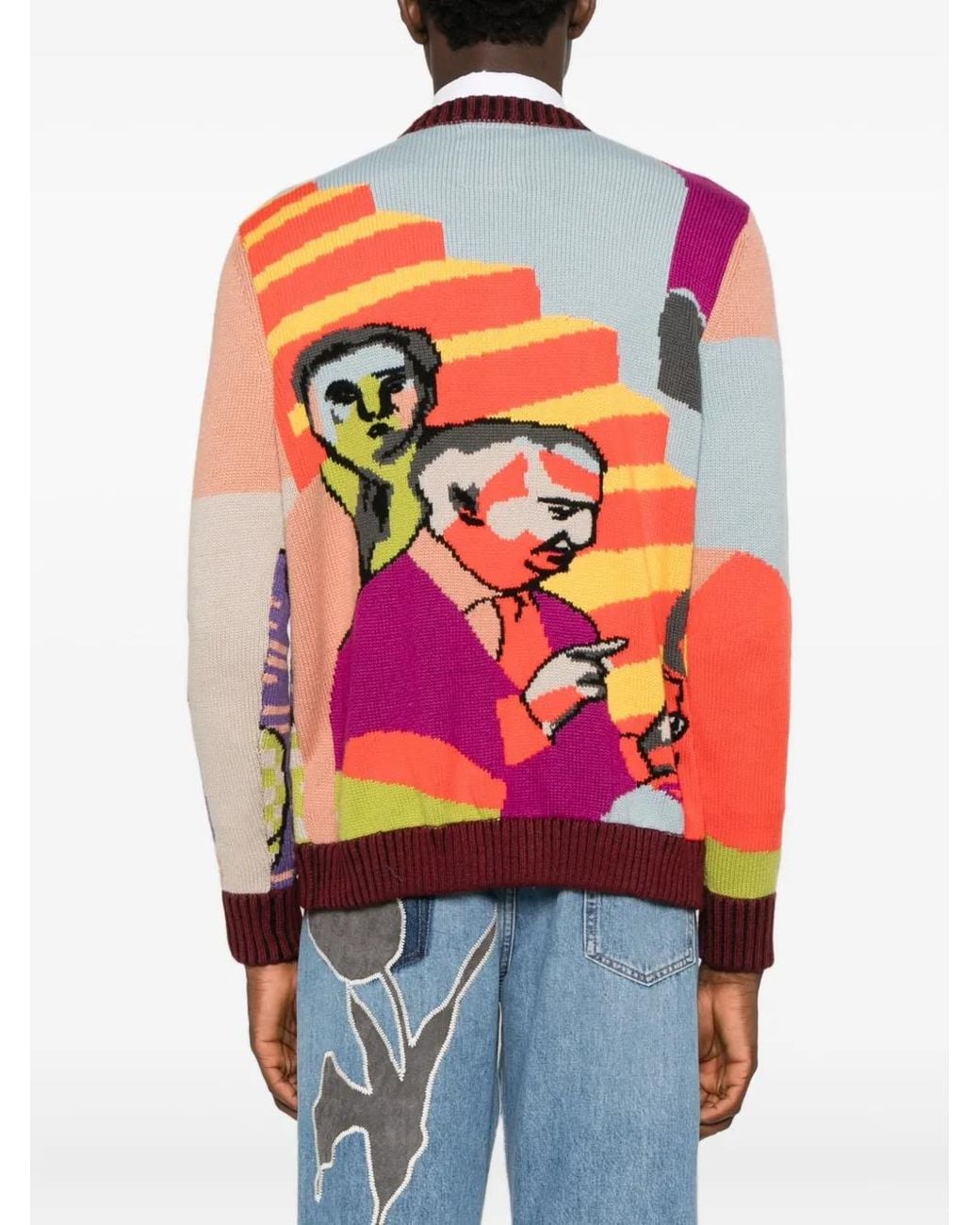 Kidsuper Pink Two Step Hand Embroidered Sweater for men