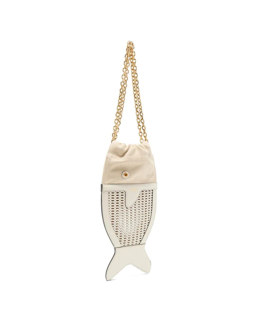 Lancel Metallic Funny Fish Pouch