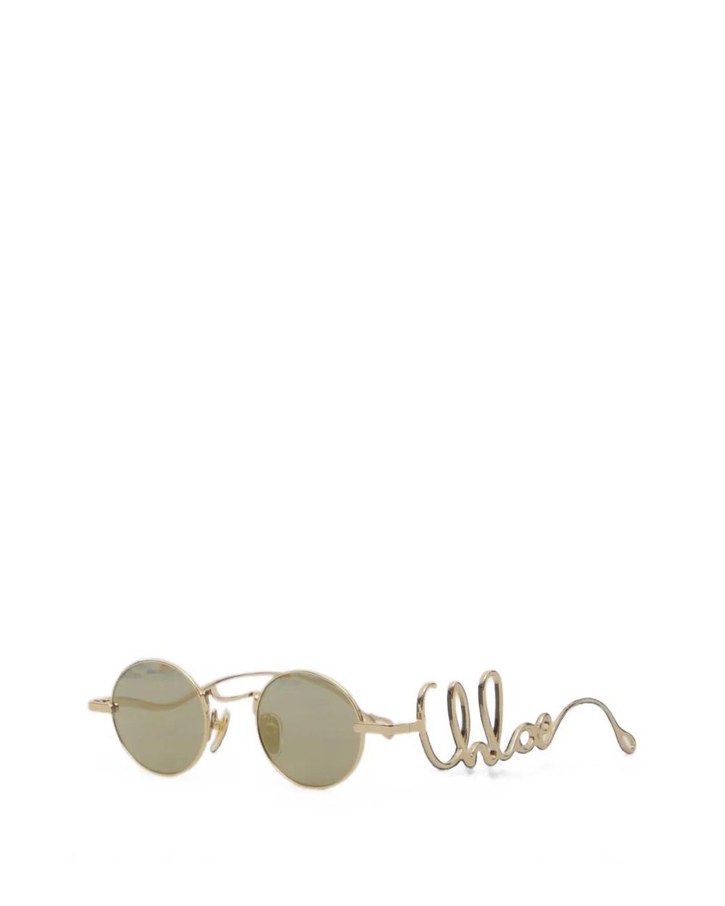 Chloé Metallic Iconic Round-Frame Sunglasses