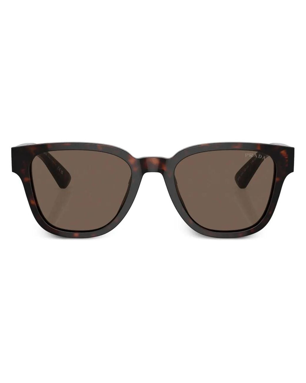 Prada Brown Tortoiseshell-Effect D-Frame Sunglasses for men