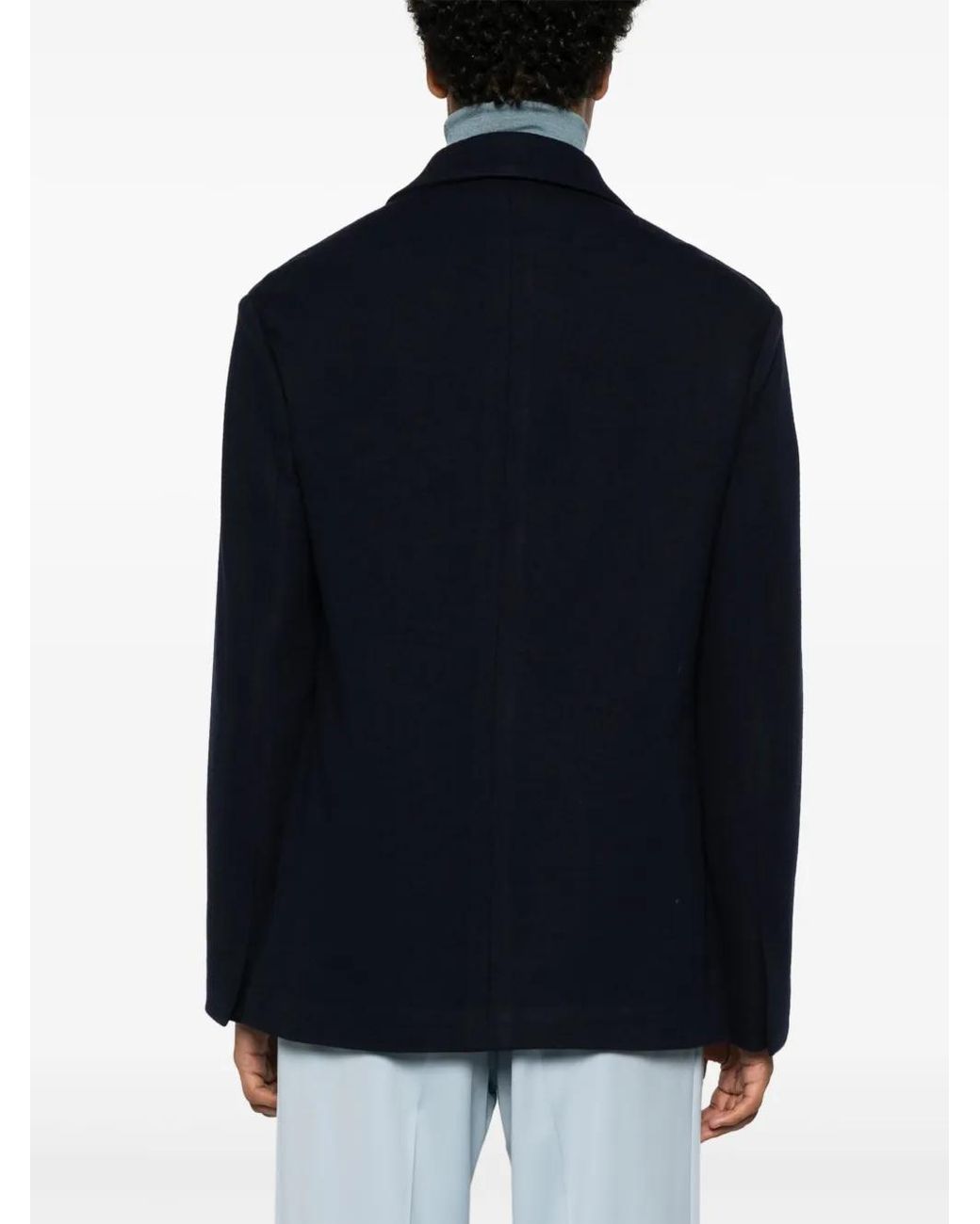 Lanvin Blue Virgin Wool Jacket for men