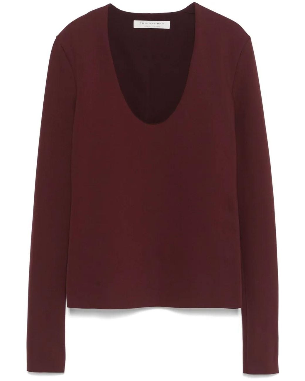 Philosophy Di Lorenzo Serafini Red Scuba-Jersey Top