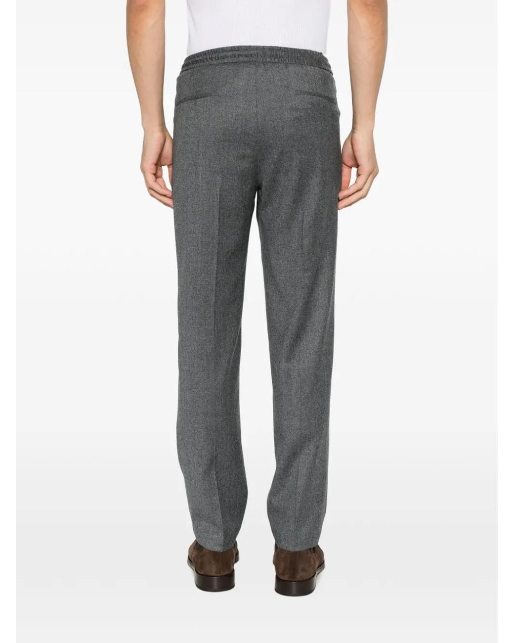 Briglia 1949 Gray Drawstring-Waist Trousers for men