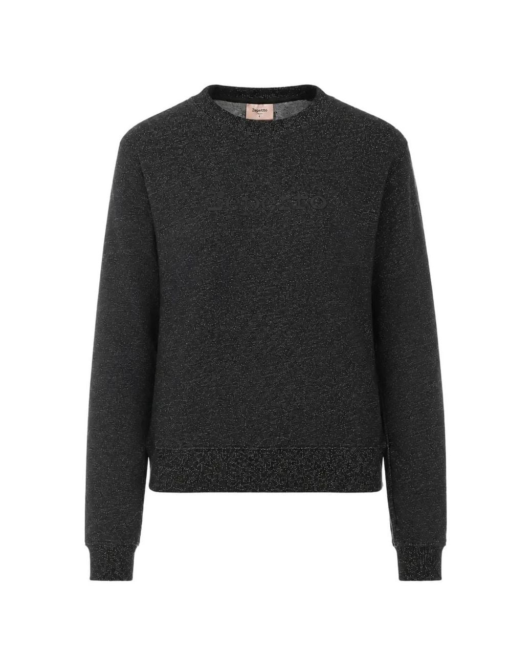 Repetto Black Logo-Embroidered Crew-Neck Sweater