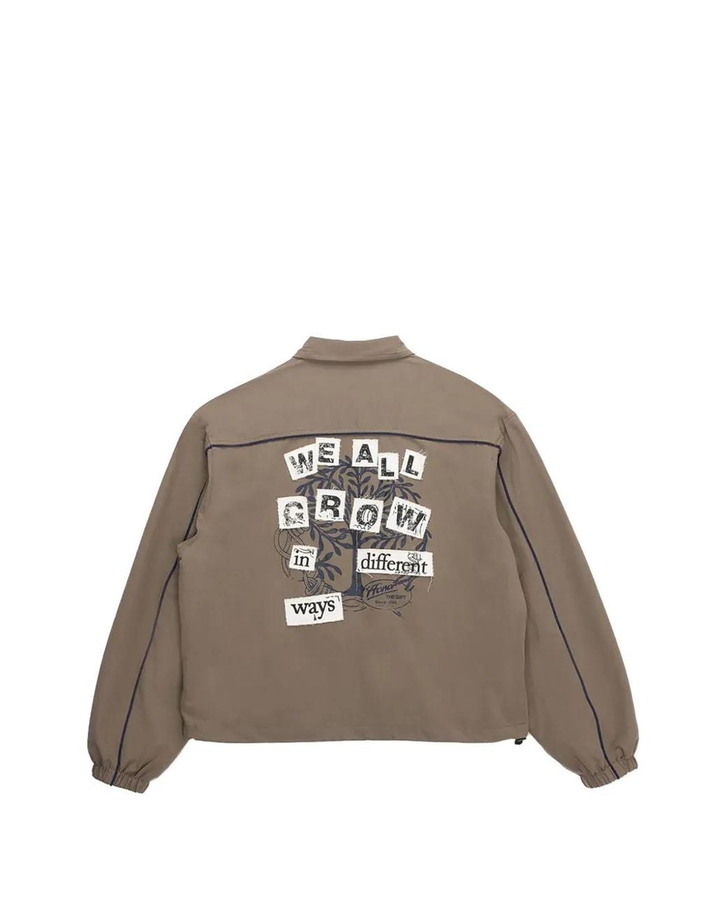 Honor The Gift Brown Growth Piped Track Jacket for men