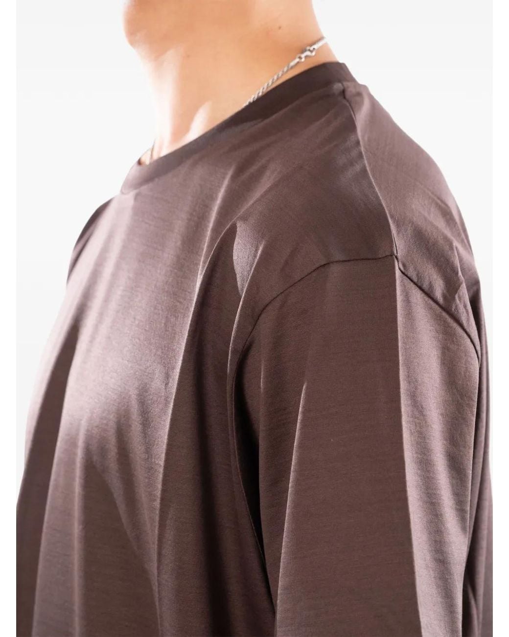Daniele Fiesoli Brown Filo Scozia T-Shirt for men