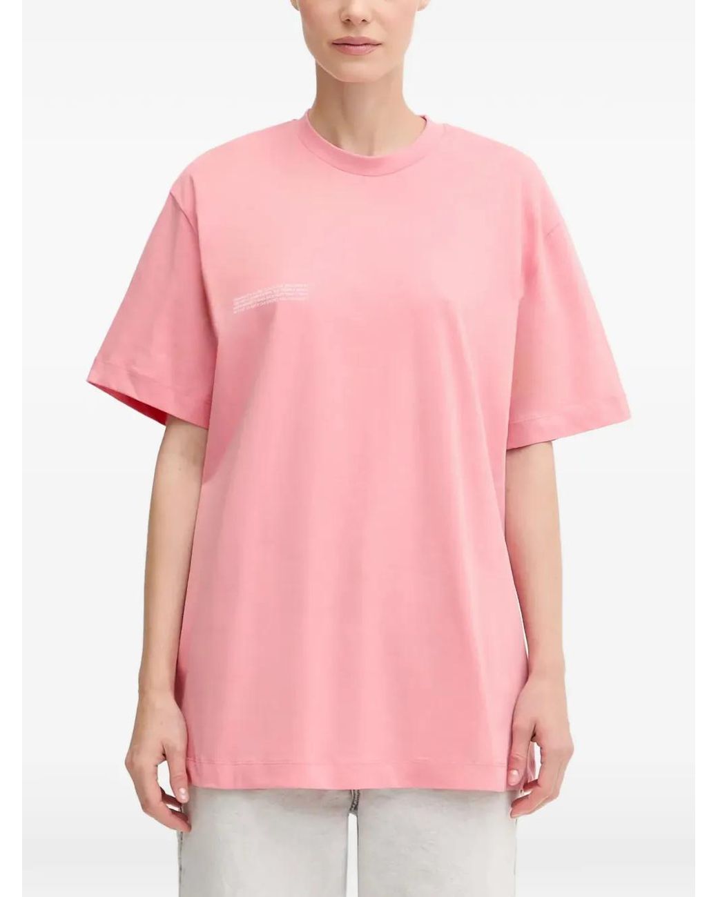 PANGAIA Pink Logo-Print Short-Sleeve T-Shirt