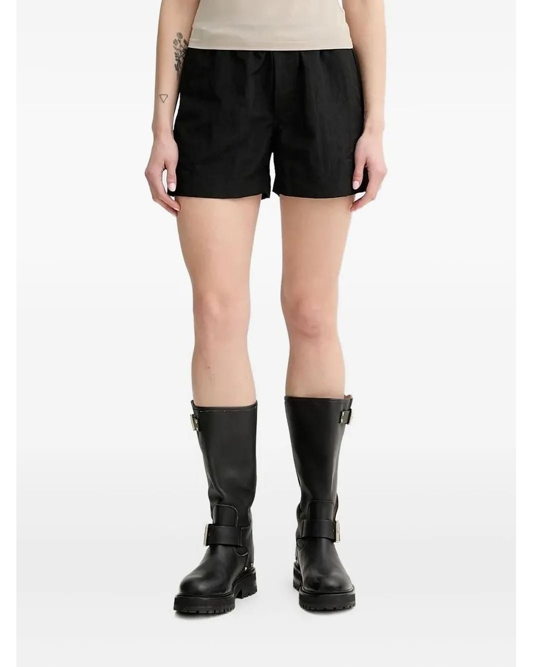 Won Hundred Black Elastic-Waistband Pull-On Shorts