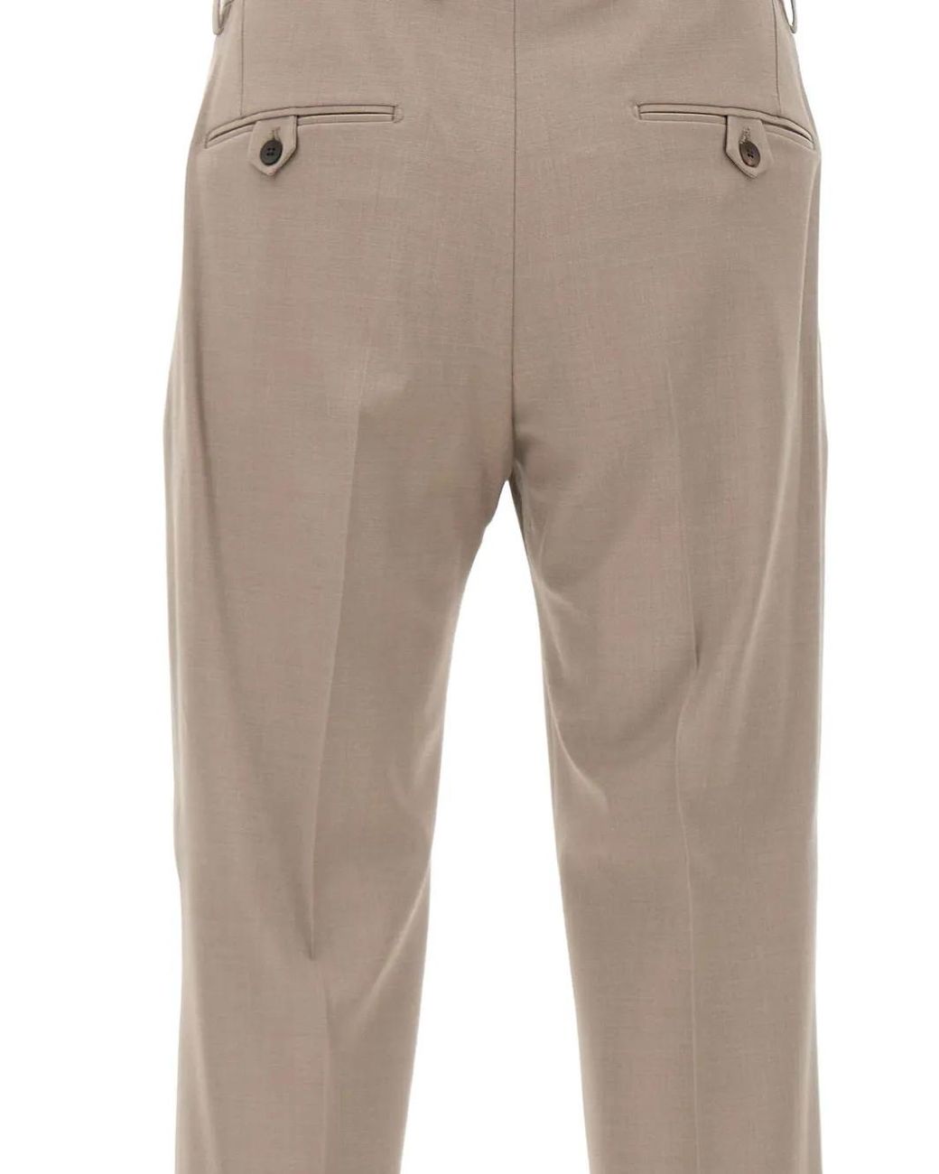 Pantaloni Dritti Con Pieghe di Devore in Gray da Uomo